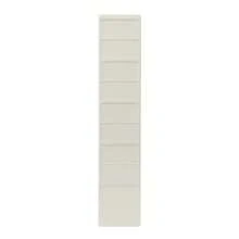 YUNRUX Drucker Tisch Höhenverstellbarer 3-Ebene-Druckerstander 60 x 50 cm mit Rädern Mobile Druckwagen aus Holz und Metall Druckerhalter für große Drucker Cremig-weiß für Studienbüro Büro - A - Übersicht 9