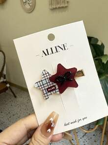 Korean Style Star Bow Polka Dot Duck Clip Cute Sweet Bangs Clip Fresh Hair Clip - Multicolor - View 8