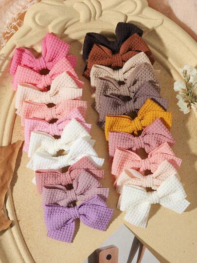 20个/套 女孩蝴蝶结发夹，多色混搭时尚款式超值装