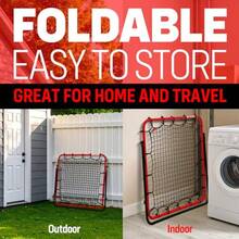 Superior Bronz Soccer Rebounder Rebound Net Kick-Back 3.3X3.3FT Football Training Gifts Aids Equipment For Teens All Ages Portable 6 Adjustable Angles - Red - View 6