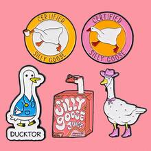 5pcs/Set Dog Cute Enamel Pin Lapel Pins Badges On Backpack Women's Brooch Zinc Alloy Clothes Gift Jewelry Fashion Accessories - Black - View 1