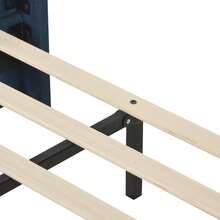 Bed Frames - Blue + Linen + 90cm*200cm - View 4