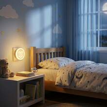 Đèn ngủ LED trắng ấm 0.5W với cảm biến thông minh, màu vàng ấm 2700K, thích hợp cho hành lang, phòng ngủ, phòng trẻ em, nhà bếp, cầu thang, thiết kế hình mặt cười (Lưu ý: Đèn ngủ này chỉ bật khi ánh sáng xung quanh đủ tối) - Phích cắm loại C của EU (220-240V) - Xem 7