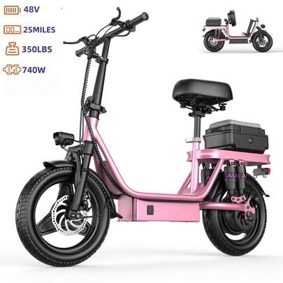 Adult Electric Scooter, 48V15AH Battery, 500W Motor, Top Speed 20 Mph, Maximum Range 35 Miles.