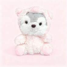 7.09" Cute Husky Plush Dog Small Size Sleeping Companion Doll Girlfriend Husky Pillow Plush Toy Birthday Gift For Men Plushies Stuffed Animals Valentine's Gifts Birthdaygift - 粉紅豬豬 - 查看 2