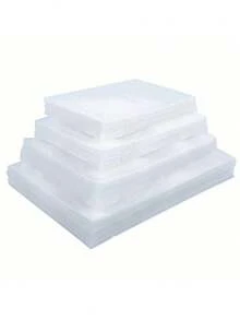 50pcs Transparent Vacuum Bags, Matte Finish Sealed Bags, Plastic Packaging Bags, Vacuum Compression Fresh Keeping Bags - Multicolor - View 1