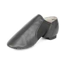 Zapatos de Jazz Deportivos de Poliéster Liso/Zapatos de Baile de Punta Lisa Escolares - Negro - Ver 2