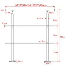 Stair Railing, Stainless Steel Handrail, Balustrade, Balustrade Bars, Terrace Balustrade, Stair Kit - 2 Traverses - View 5