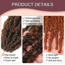 24 Inch Single Pack Crochet Braided Wig, Pre-Twisted Distressed Brown Butterfly Braids, Long Soft Faux Braids, Pre-Looped (M30) - Multicolor - View 4
