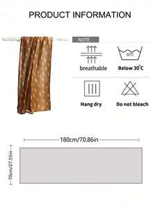 1件装女士波西米亚风花卉小鹿波点印花头巾，穆斯林防晒头巾，优雅百搭围巾披肩，适合日常佩戴 - 446-01-棕色 - 查看 10