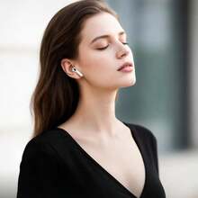 True Wireless Earbuds - Compatible With Apple And Android, Built-In Microphone, Sweat-Resistant Design, Up To 24 Hours Battery Life - White, Earphones > Wireless, Airbus's, Compatible With Airpods Charging Case, Suitable For Airpods - A18 - View 4