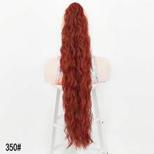 30 Inch Clip-On Ponytail Wig, Wavy Fluffy Long Curly Synthetic Fiber High Ponytail, Braided Curly Ponytail, Suitable For Women Party, Holiday Gift, Music Festival, Party Hair Accessories, Everyday Wear, Hair Salon Use, Cosplay, Wedding, Y2K, Lolita, JK, Suitable For Thin Hair, Beginners And All Skin Tones, New Year And Valentine's Day Gift, Hair Accessory - Multicolor - View 11