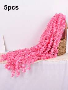 1/5pcs Artificial Wisteria Vine, Approx. 100cm Length Fake Orchid Vines, Suitable For Indoor/Outdoor Decor, Wedding Decoration, Romantic Room/Home Decor, Garden Decor, Family Gathering, Valentine's Day, Birthday Party Decoration - Multicolor - View 11