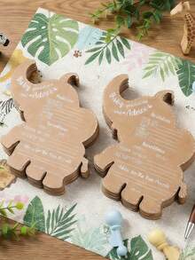 4/8pcs Gender Reveal Blessing Cards, Handwritten Kraft Paper Elephant Game Cards, Party Prediction Cards, New Party Prediction Cards, Party Booking Suggestion Cards, Party Supplies - Multicolor - View 6