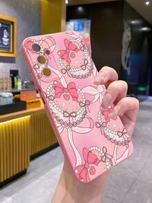 1个蝴蝶结UV印刷防摔手机壳，适用于三星/Galaxy/Infinix/Redmi/OPPO/VIVO/Realme安卓机型 - 粉色 - 查看 6