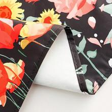 1pc New Butterfly & Floral Waterproof & Oil-Proof Apron, Fashionable Minimalist Design Suitable For Cooking, Kitchen, Cafe, Unisex - Apron - View 4