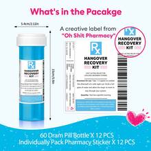 LOVEVOYAGE Bachelor Party Favors - Blue Empty Pill Bottles For DIY Hangover Kit Supplies, Funny Rx Style Containers For 21st Birthday, Nurse Party Favors, Groomsmen Gifts & Wedding Guest Bags - 12Pcs - 查看 3
