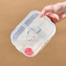 Double Layer Transparent Plastic Bento Box With Sauce Dish And Tableware, Sealed And Leak Proof Fruit Salad Food Container, Reusable Lunch Container, Suitable For Students Adults To Use In School, Office, Travel, Camping, Picnic, And Back To School - Multicolor - View 7