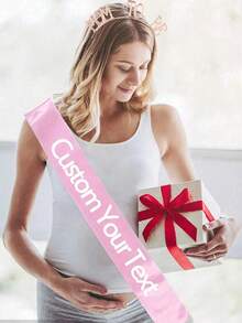 1pc Customized Text Satin Belt, Personalized Slogan Waist Belt, Customizable Birthday Belt, Customizable Single Party Belt, Ideal Gift For Him/Her, Suitable For Graduation Gift - Multicolor - View 3