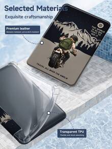 Ayotu 1件摩托车图案平板电脑保护套和Kindle电子书保护套，兼容第10代、11代/Air 4代/Air 7代/9.7英寸，兼容三星Galaxy Tab A9 Plus、Kindle（第11代-2024年发布）（6英寸）、Kindle Paperwhite第12代2024年，绝佳节日礼物，时尚简约图案。 - 彩色 - 查看 6