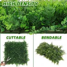 12 paneles de césped artificial de 50 x 50 cm, paneles de plástico para setos como pantallas de privacidad con protección UV (aprox. 3 m²), pared verde artificial para jardín, terraza, decoración de bodas y cumpleaños en interiores y exteriores. - 12 piezas - Ver 4