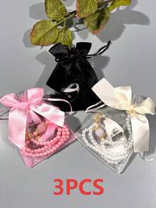 2pcs/Set Muslim Prayer Beads & Tasbih LED Ring Counter Set, Elegant Bow Gift Bag Packaging, Includes Handheld Ring Counter, Suitable For Prayer Counting, Activity Tracking, Holiday Gifting - Multicolor - View 15