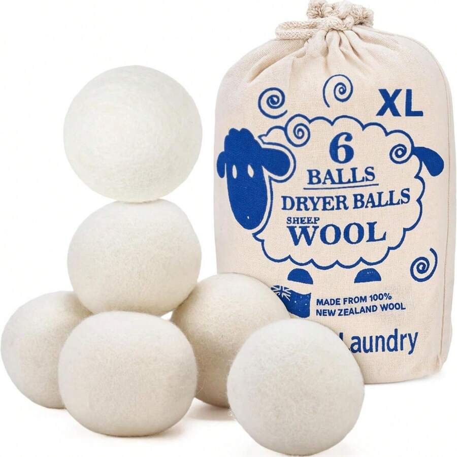 3PCS Tumble Dryer Balls To Reduce Drying Time Replaces Fabric Softener And Dryer Wipes - Wool Dryer Ball - Anti-Hair And - Gift Idea - A - View 1