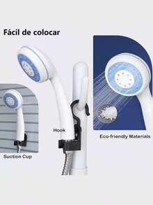 DeTODO Regadera Ducha Portátil Eléctrica Exterior USB Recargable Bomba de Mano con Manguera De 1.5 M Para Senderismo, Caravanas, el Coche o Lavar al Perro - Blanco-1 ud. - Ver 8