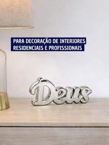 Decorative Porcelain Ornament With Word Design For Interior Decoration - God - View 2