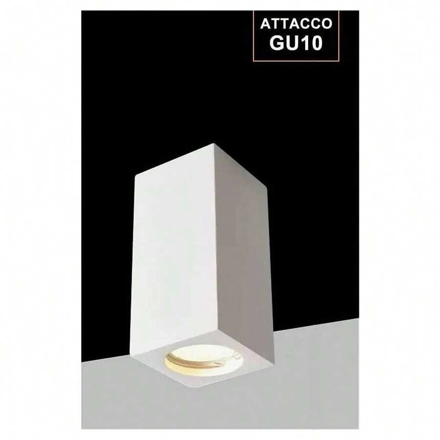 OISE ART STORE Porta Faretto Applique Soffitto In Gesso Verniciabile Forma Cubo Gu10 Gs-c140-q - - Multicolore - Visualizzare 1