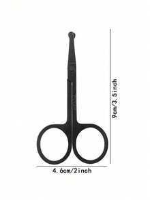 圆头安全鼻毛修剪器，不锈钢材质，男女通用鼻毛耳毛修剪器 - 黑色 - 查看 10