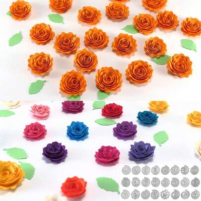 3D Flowers Spiral Metal Cutting Dies For Card Making DIY Scrapbooking Embossing Stencil Die Cuts Punch Template Mould Arts Crafts Metal Cutting Dies For Paper Crafting Handmade Crafts