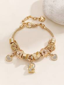 1条Y2K复古风手链，1条梦幻城堡手链，1条水钻爱心手链 - 彩色 - 查看 5