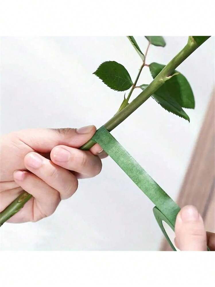 5卷12毫米 x 20码绿色自粘花艺胶带，花束包装胶带，适用于人造花卉植物茎秆，DIY工艺装饰 - 彩色 - 查看 6