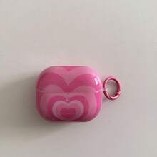 极简多层粉色爱心挂环耳机保护套，兼容华为Freebuds 7i、Freebuds 2、Freebuds SE3、Freebuds 5i、Pro 3耳机，可爱韩版 - 粉色 - 查看 5