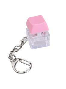 EIGIIS 1pc Keyboard Key Stress Relief Keychain, Suitable For Adults - Multi-Color Relaxation Toy With Metal Ring And Chain, Plastic Material, Helps Focus And Relieve Stress, Perfect Gift, Keychain Stress Relief Toy - Multicolor - View 13