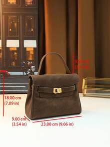 New Arrival College Style Women's Handbag, High-End Niche Design Matte Small Tote Bag - Coffee - View 3