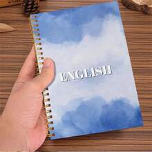 DANPERJI 1pc English Sprial Notebook With Hard Paper Covers Clouds Design Multicolour - A - View 5