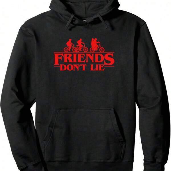 Stranger Thin.Gs Group Shot Red Friends Don't Lie Pullover Hoodie