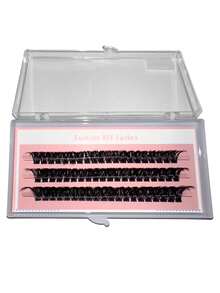 60pcs/Set 80pcs Self-Adhesive Faux Mink Lashes, Fluffy & Soft, 8-16mm Mixed Length Set, Fluffy Individual False Eyelashes, DIY Eyelash Extension, Eyelashes, Eyelash Glue, False Eyelashes - Black - View 8