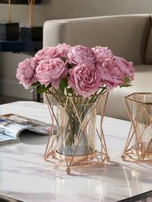 1个六边形金属花瓶架，现代风格装饰，圣诞装饰，婚礼餐桌中心摆件，优雅家居饰品，贴心的生日礼物 - 幾何花瓶 - 查看 4