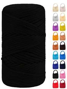 3毫米 x 199.98米 高品质涤纶花边绳 - 色彩鲜艳的混合色，适用于钩编包袋、挂件、地毯和DIY工艺品 - 毛線 - 查看 21