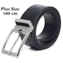 160 Cm Plus Size Double-Sided Synthetic Leather Dress Belt Kit With Metal Buckle - 雙面 - 查看 2