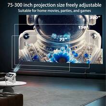 2026旗舰级东影A5安卓12智能投影仪，支持4K和1080P原生分辨率，400 ANSI流明家庭影院投影仪，7英寸触摸屏，WiFi 6，兼容安卓电视，全高清电影投影仪，适用于游戏、电脑、智能手机等设备。 - 白色 - 查看 8