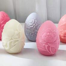 Classical National Flower Candle Silicone Mold, Handmade Soap Mold For Fragrance - White - View 3