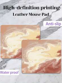 1 件装，大理石纹 PU 皮革鼠标垫，2 毫米厚，小型办公桌面垫，适合学生/游戏玩家/笔记本电脑用户，防水防滑。 - 紅色 - 查看 5