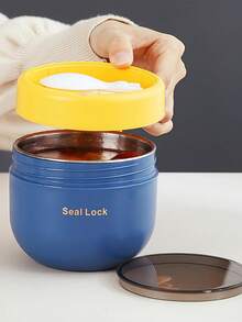Oatmeal Cup With Lid And Plastic Spoon Portable Plastic Yogurt Cup, Also Suitable For Oatmeal, Milk, Fruit Salad, Lunch Items And Soup - Multicolor - View 4