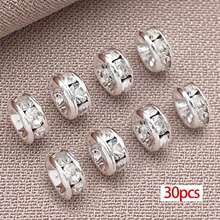 30颗18K镀金透明水晶水钻珠,直边法兰珠,金色扁平圆珠,圆片水晶金属珠,适用于DIY珠宝制作 - 彩色 - 查看 22