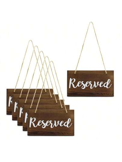 1-6 Peças Placa de Assento Reservado de Casamento Vintage de Madeira, Decoração de Parede de Madeira, Arte de Decoração Doméstica, Presente de Decoração de Casamento Interessante