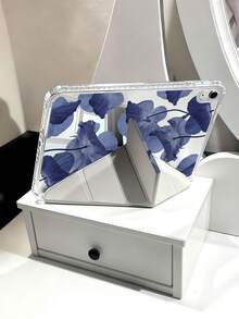 Water Lily Ink Painting Tablet Case Compatible With IPad Air 11-Inch M3 2025 / M2 2024, IPad Air 5th Generation 2022 , IPad (A16) 11 Inch 11th Generation 2025,Compatible With Samsung Galaxy Tab,Kindle Paperwhite 12th Gen 2024, Clear Back ,Fashion Pattern Protective Case,Automatic Sleep And Wake-Up Function, Airbag Protection, Suitable For Gifts And Office Use - Multicolor - View 7